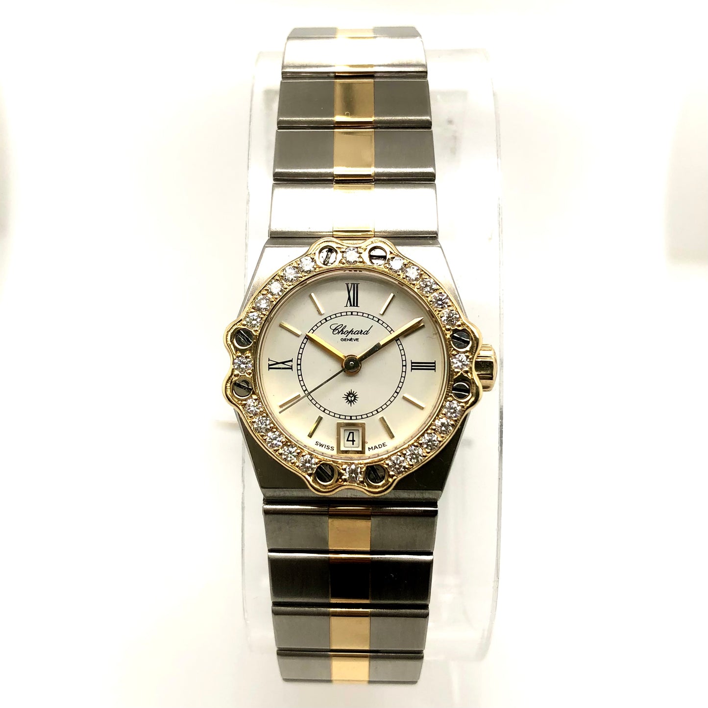 CHOPARD ST. MORITZ Quartz 24mm 2 Tone 1.02TCW DIAMOND Watch