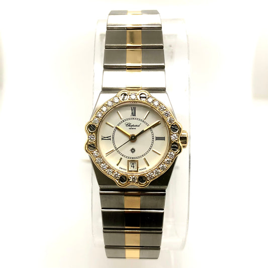 CHOPARD ST. MORITZ Quartz 24mm 2 Tone 1.02TCW DIAMOND Watch