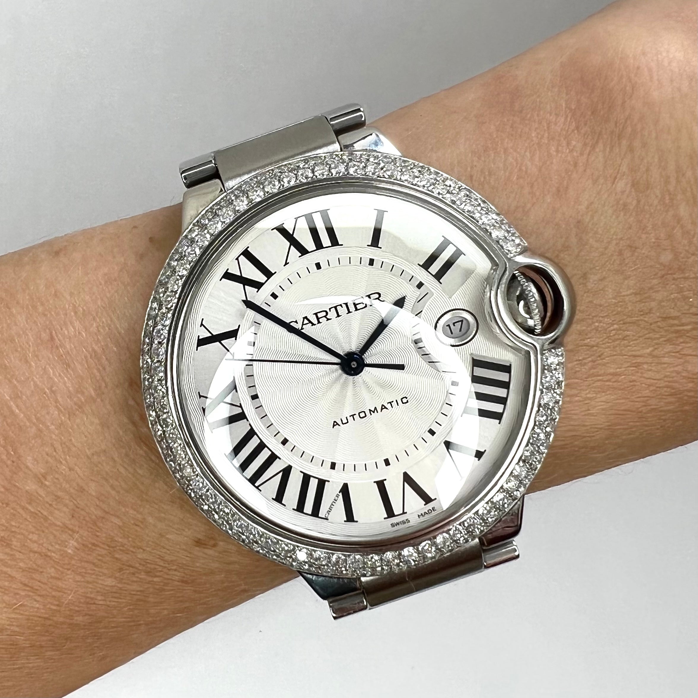 Cartier ballon bleu 42mm diamond sale