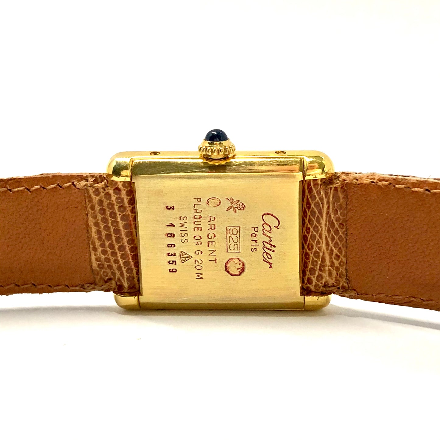 Must de CARTIER TANK Quartz 21mm Goldplated Diamond Watch