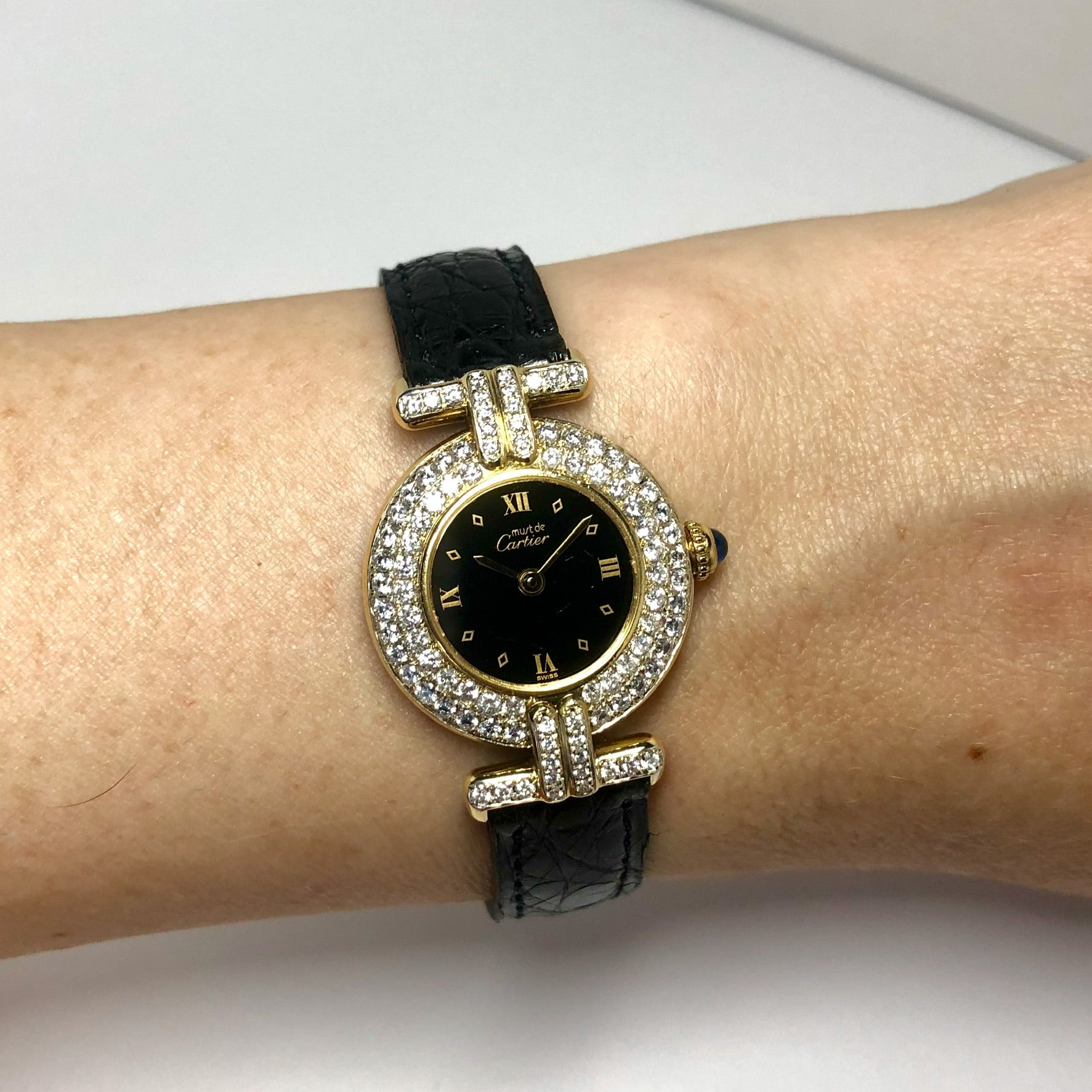 Cartier vermeil ladies sales watch