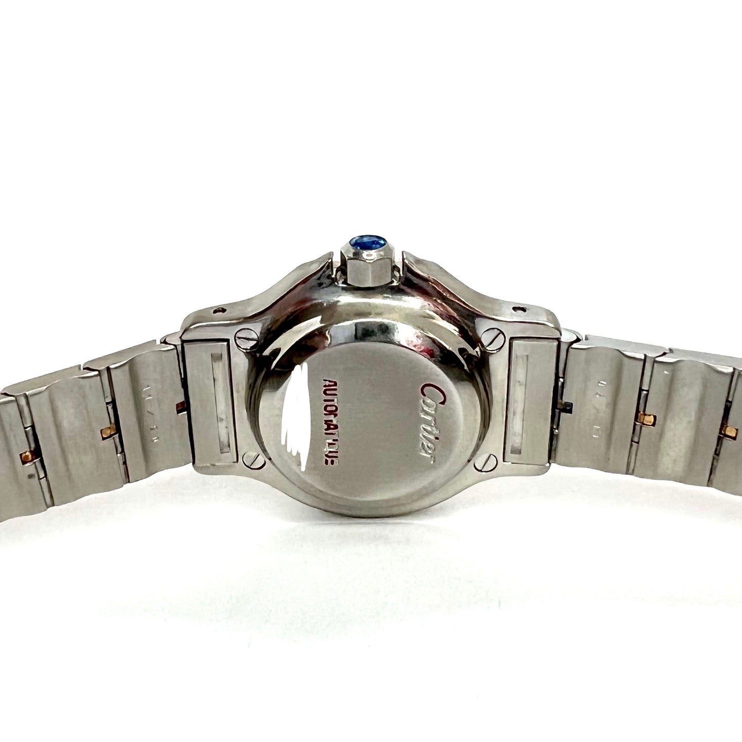 CARTIER SANTOS Octagon 25mm Automatic 2 Tone 0.32TCW Diamond Watch