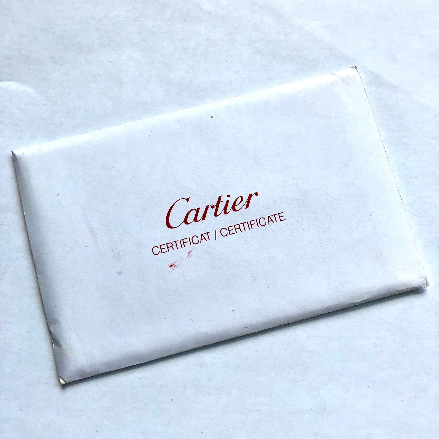 CARTIER Certificate Folder 5x3.25 inches