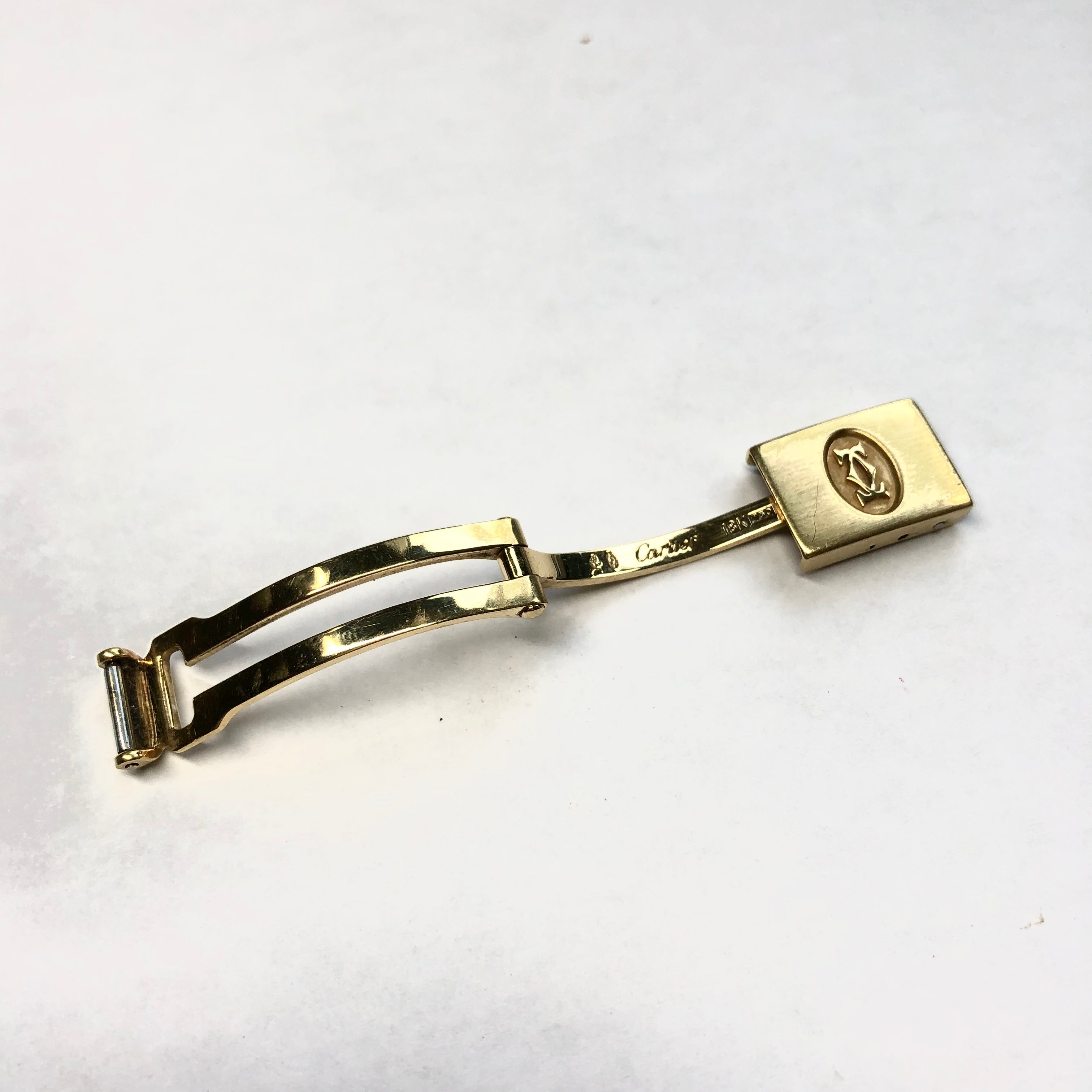 CARTIER SANTOS Solid 18K Yellow Gold Buckle 8 11mm NATILUXIA