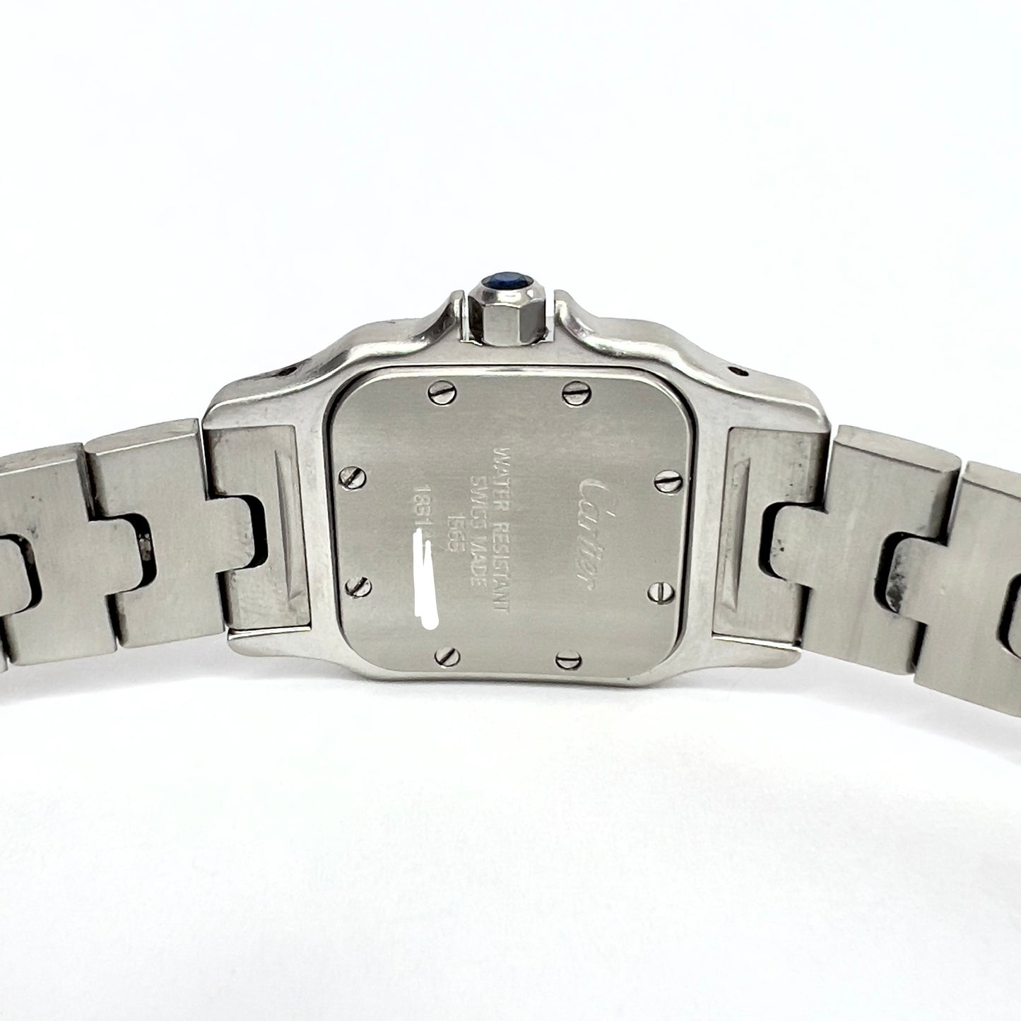 CARTIER SANTOS GALBEE 24mm Quartz Steel 2.42TCW Diamond Watch