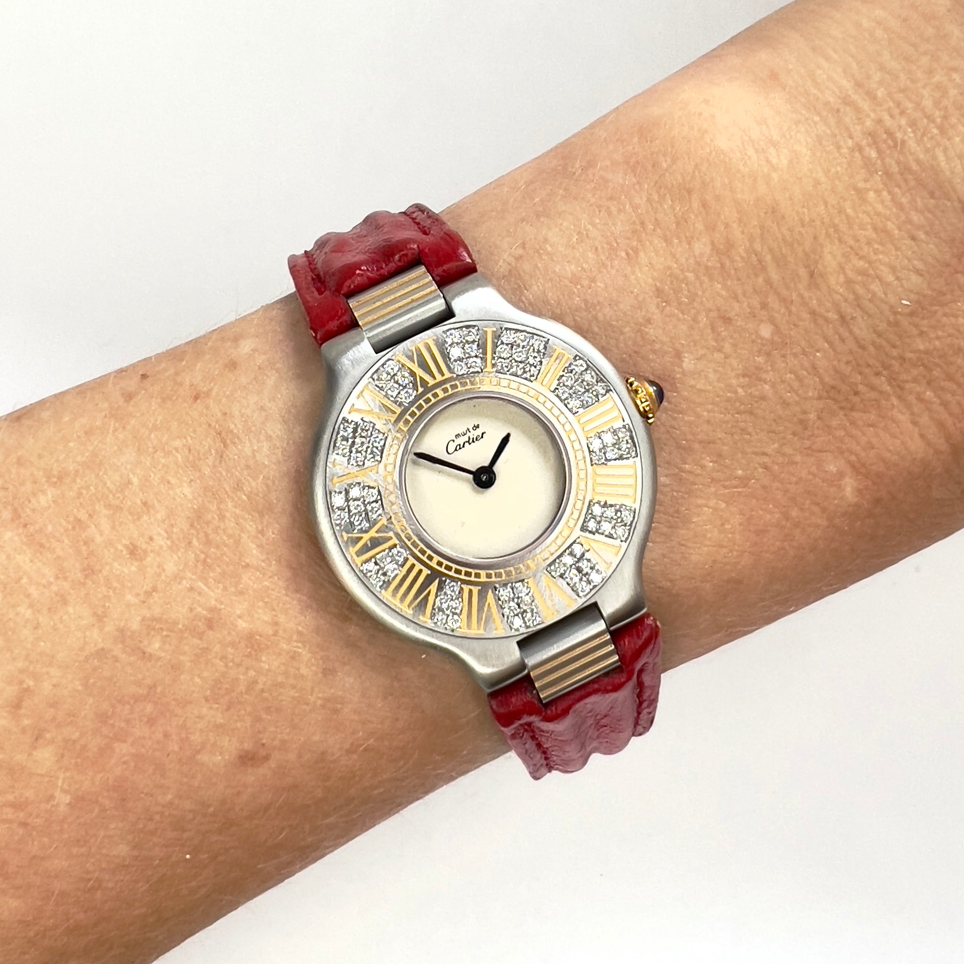 CARTIER MUST 21 Quartz 28mm 0.41TCW Diamond Watch