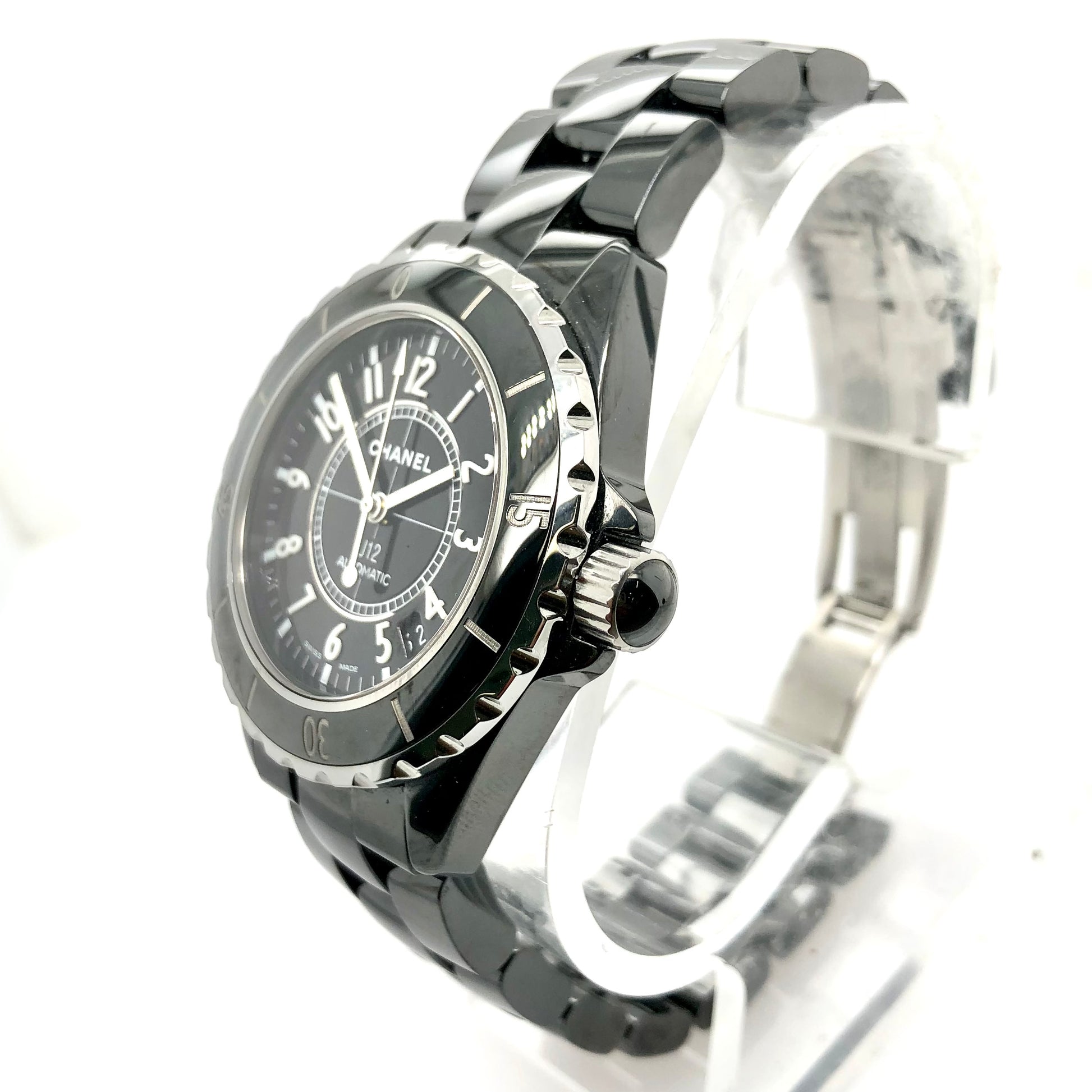 chanel black diamond watch