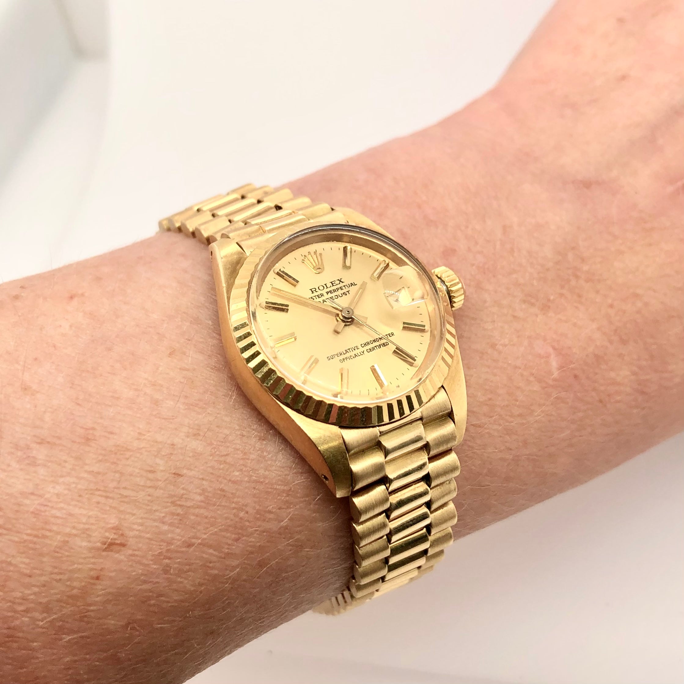 Women's all hotsell gold rolex