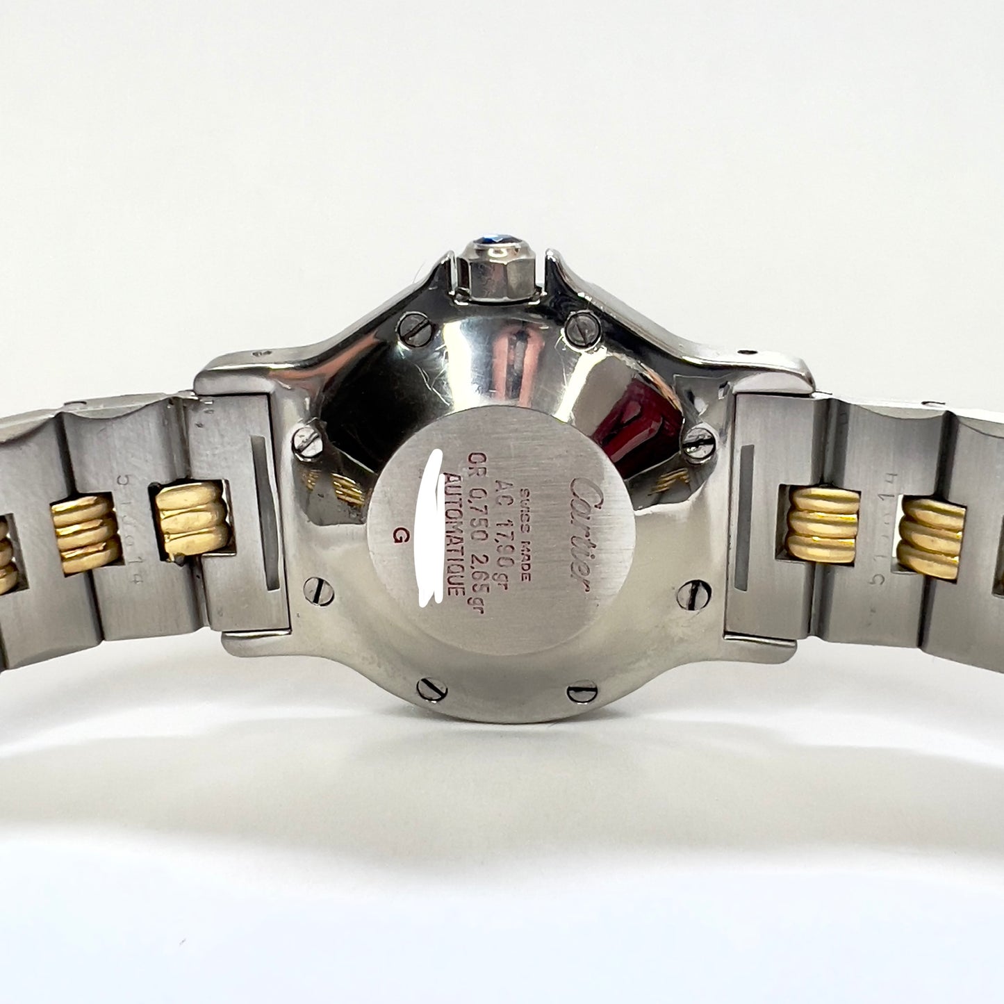 CARTIER SANTOS OCTAGON Automatic 31mm 2 Tone 0.38TCW DIAMOND Watch 