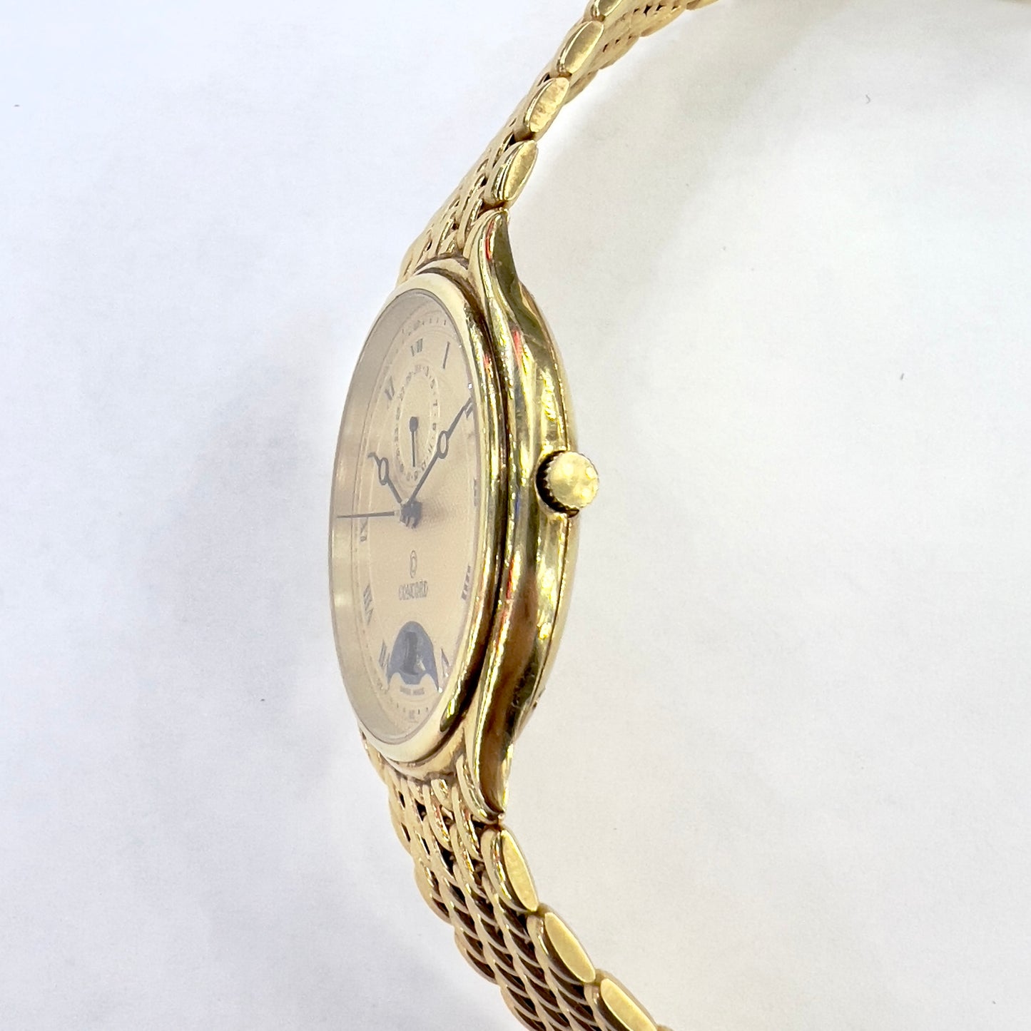 CONCORD Quartz 34mm 14K Yellow Gold Moon Phase Watch