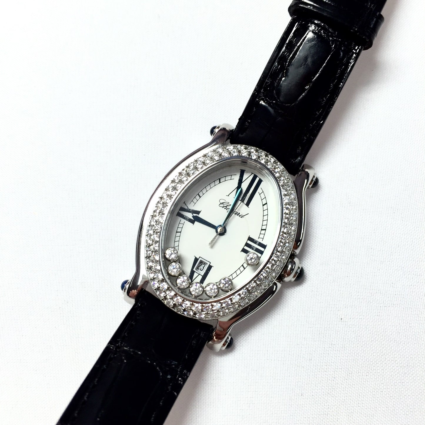 CHOPARD HAPPY SPORT Quartz 30mm Steel Floating DIAMONDS Watch