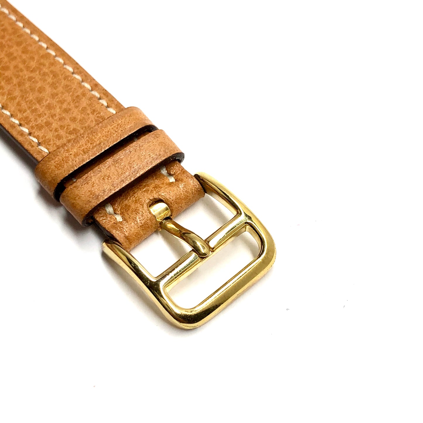 HERMÈS HEURE H 25mm Two Tone 0.91TCW DIAMONDS Hermès 15” Double Tour Leather Band  Watch