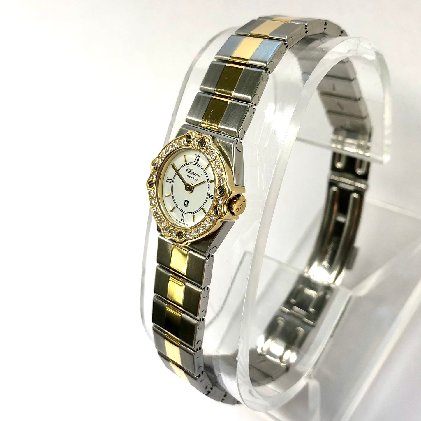 CHOPARD ST. MORITZ Quartz 19mm 2 Tone 0.21TCW DIAMOND Watch