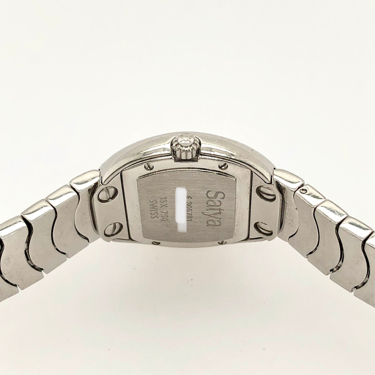 EBEL SATYA Quartz 22mm 18K White Gold Watch FACTORY Diamonds