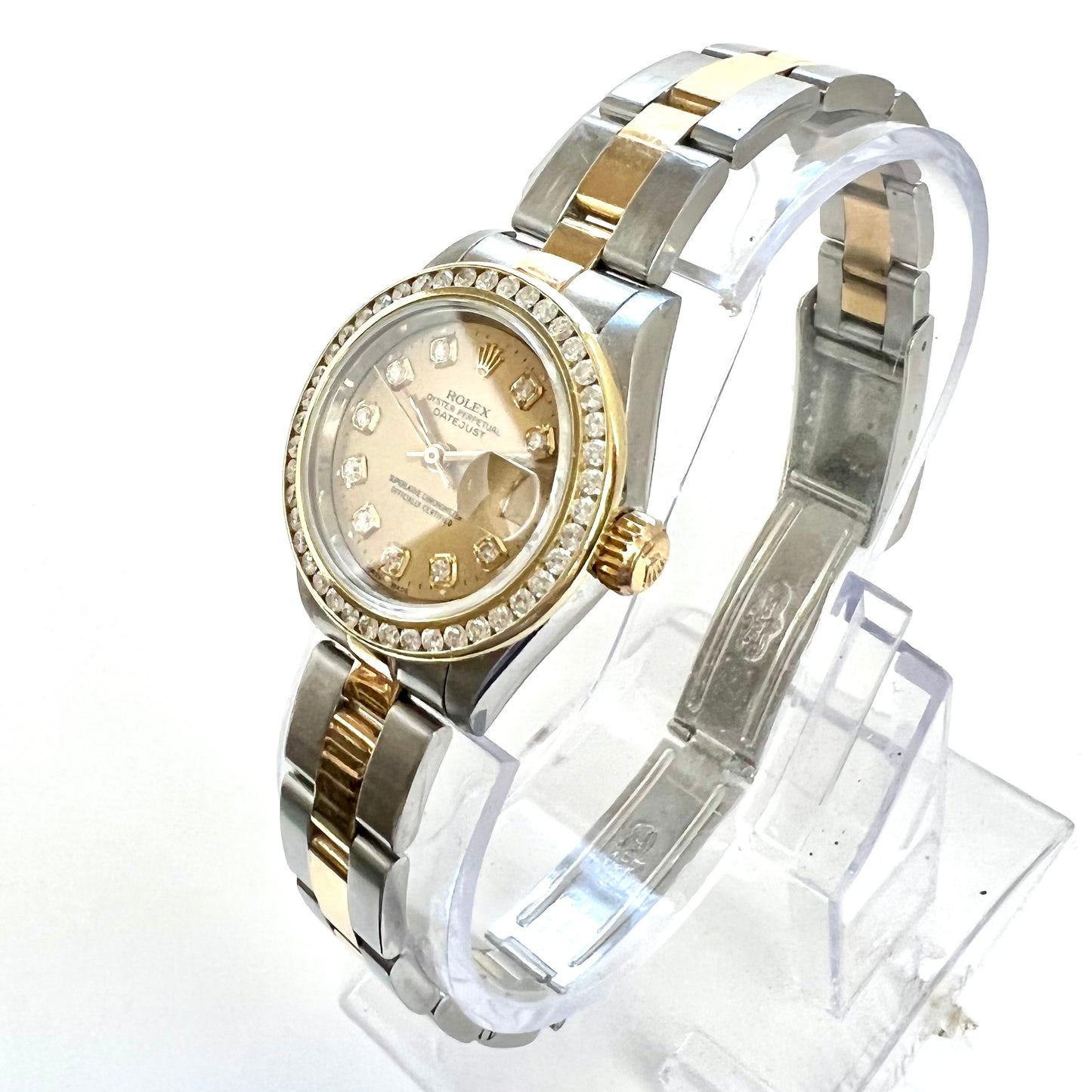 ROLEX Oyster Perpetual DATEJUST Automatic 28mm 2 Tone Diamond Watch