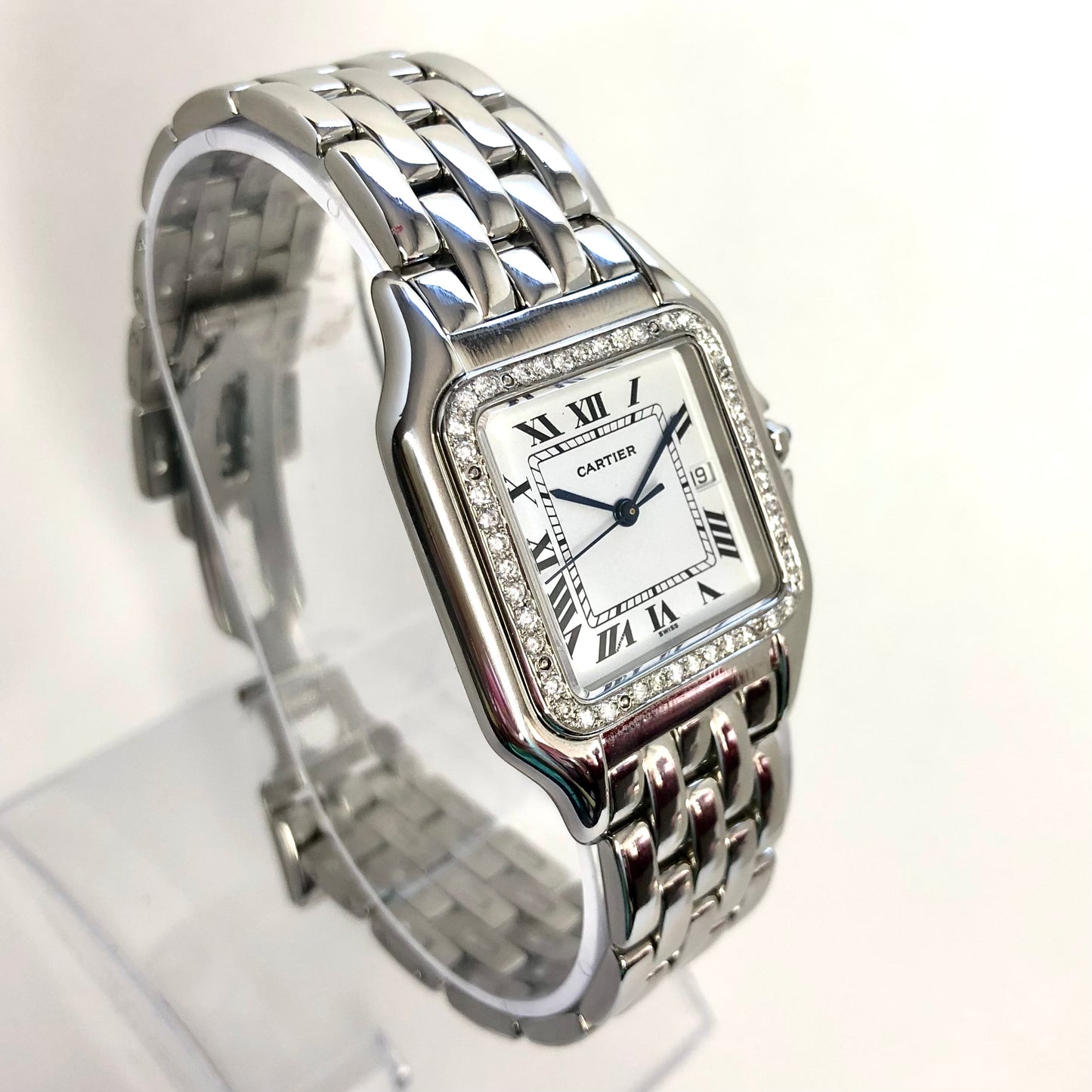 CARTIER PANTHÉRE 29mm Steel 0.55TCW Diamond Watch