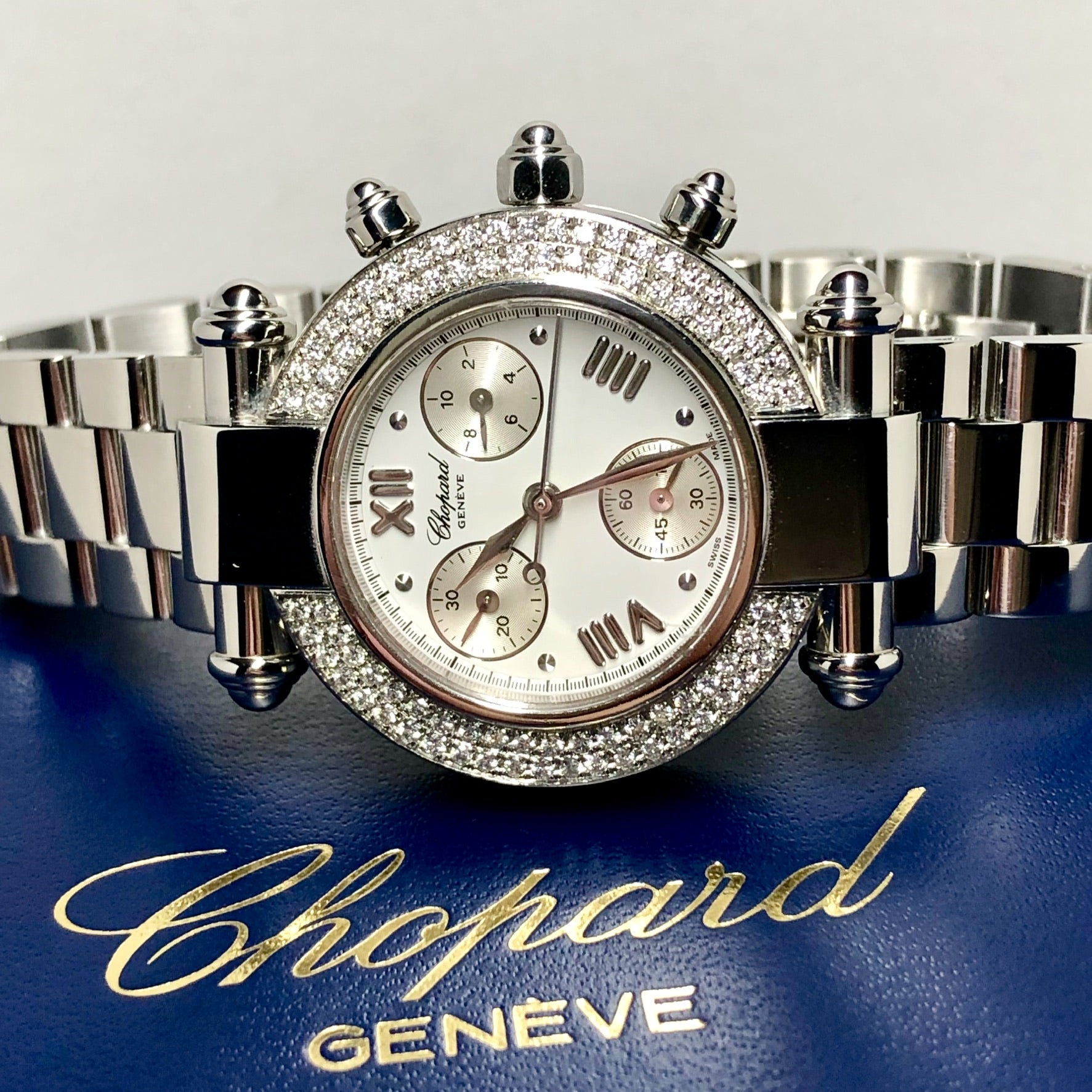 CHOPARD IMPERIALE Chronograph Quartz 32mm Steel DIAMOND Watch