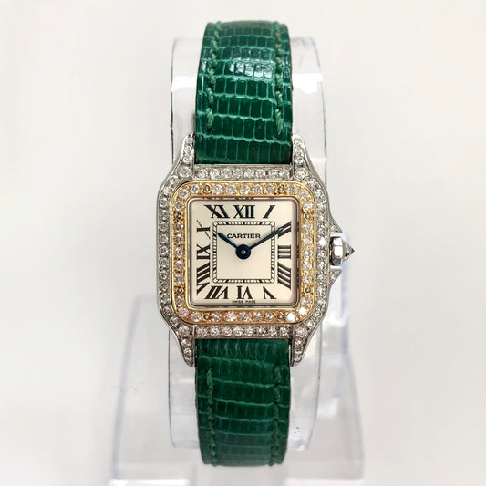 CARTIER PANTHERE 23mm Quartz 2 Tone ~0.90TCW DIAMOND Watch