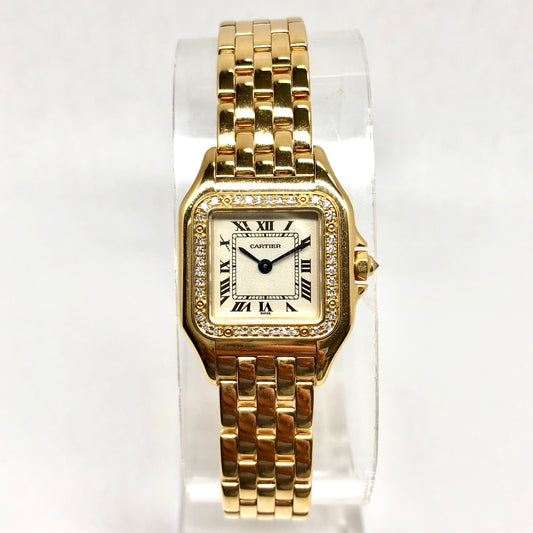 CARTIER PANTHERE 22mm 18K Yellow Gold ~0.4TCW DIAMOND Watch