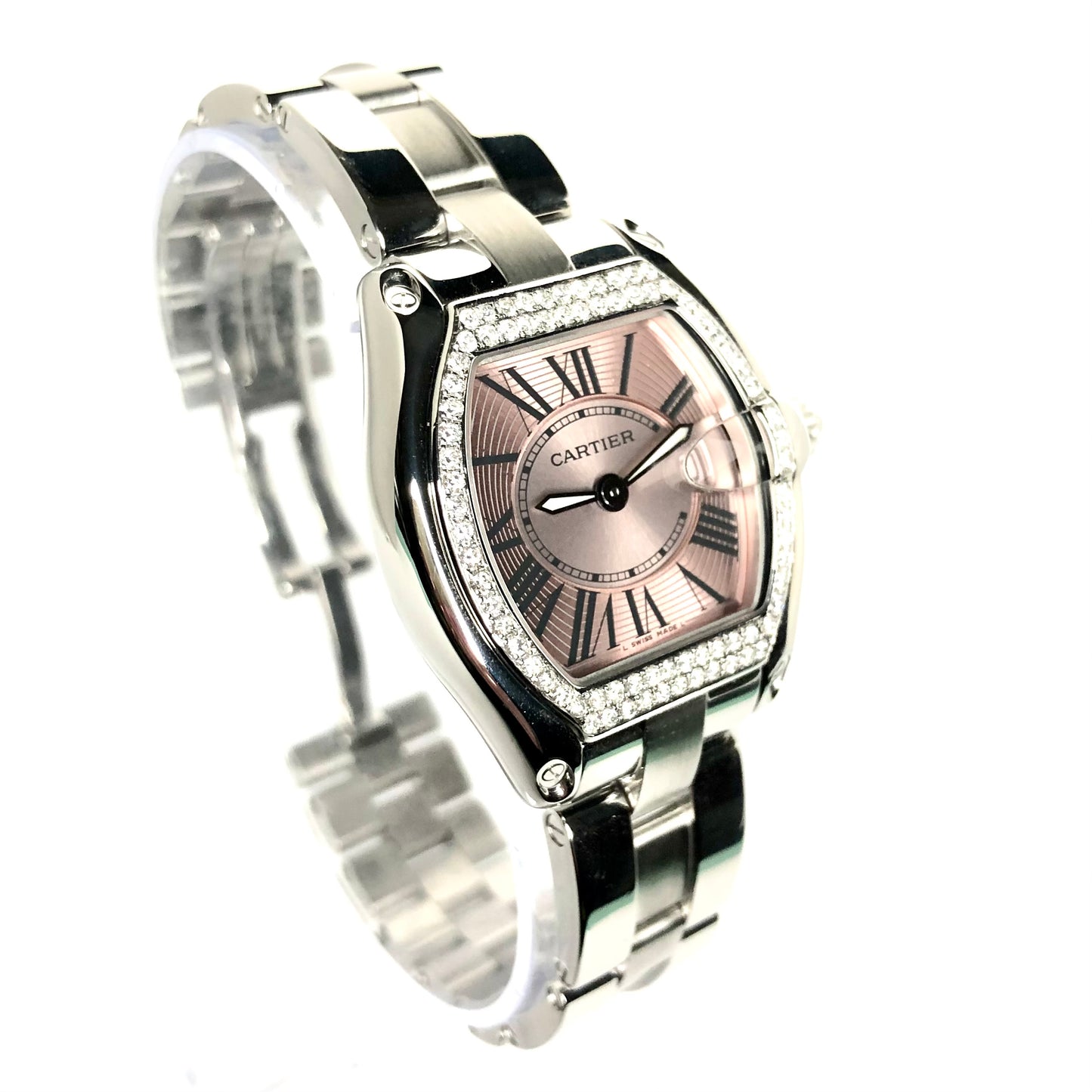 CARTIER ROADSTER Quartz 31mm Steel 0.75TCW DIAMOND Watch