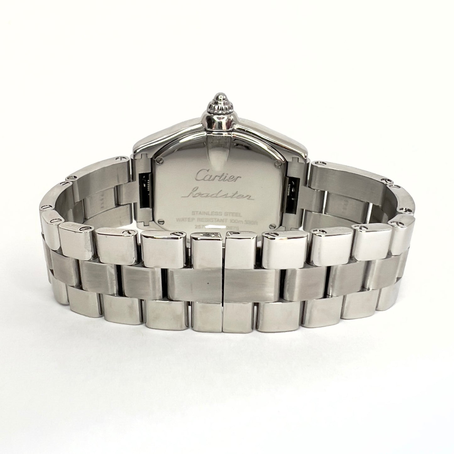 CARTIER ROADSTER Quartz 31mm Steel 2.2TCW Diamond Watch