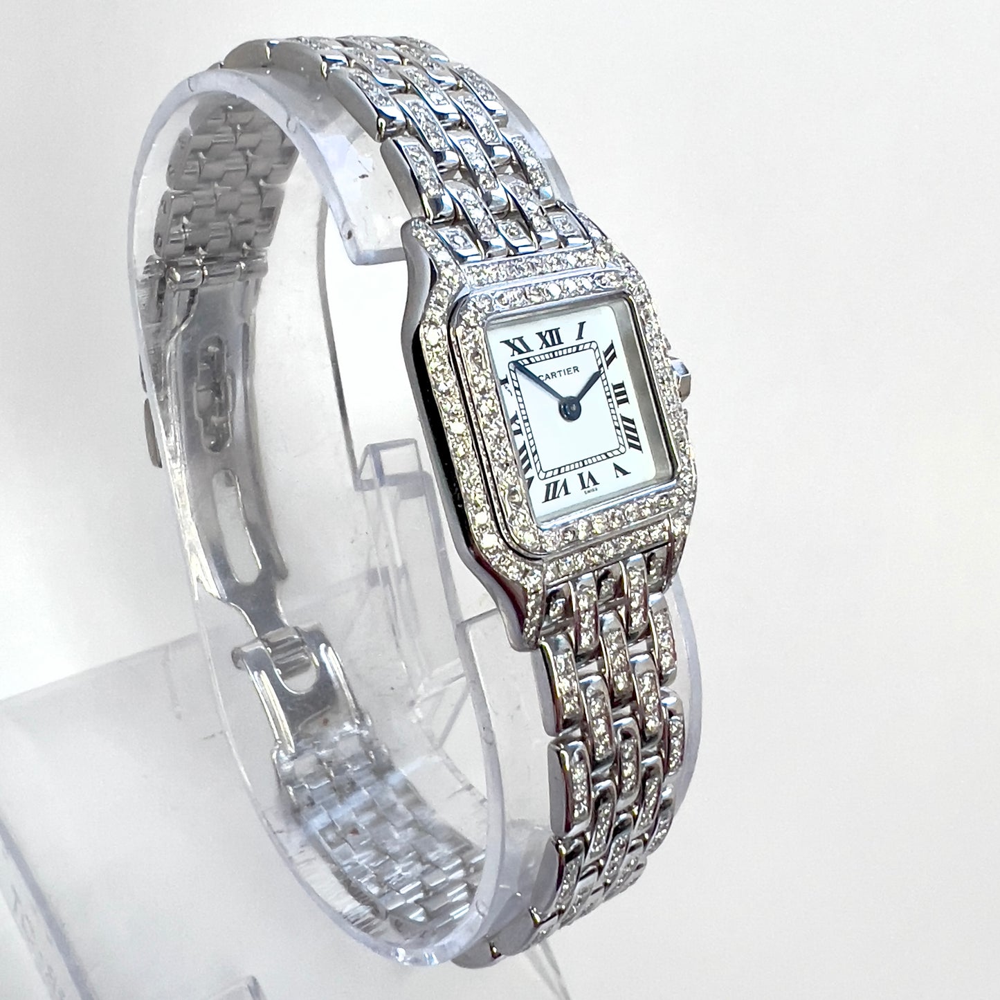 CARTIER PANTHERE Quartz 23mm 18K White Gold 3.5TCW Diamond Watch