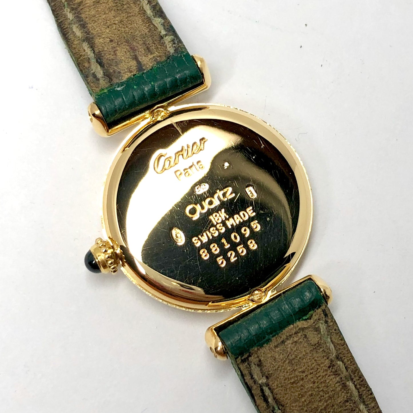CARTIER COLISÉE Quartz 24mm 18K GOLD 0.36TCW DIAMONDS & 0.60TCW Emeralds Watch