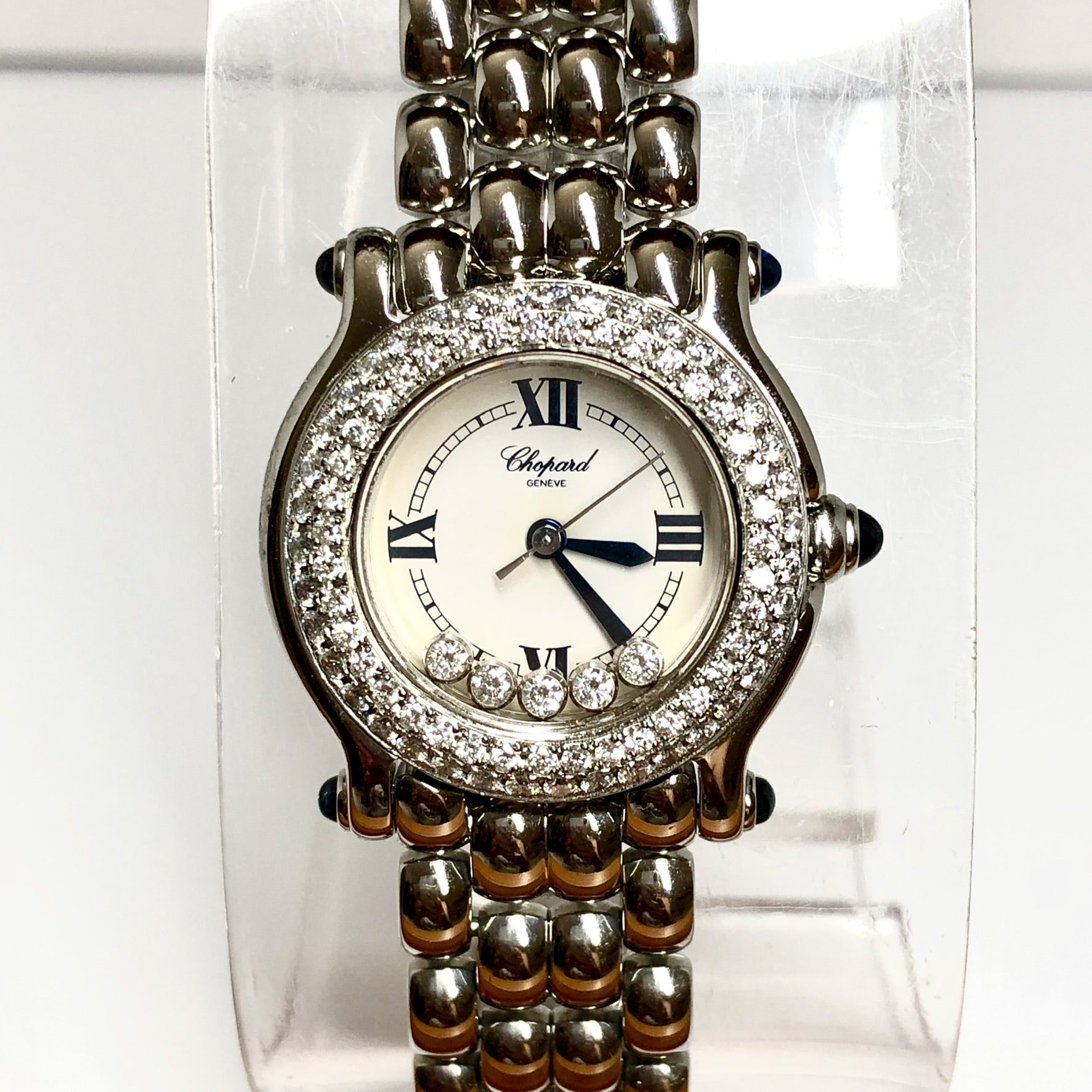 Chopard ladies watch with 2025 floating diamonds
