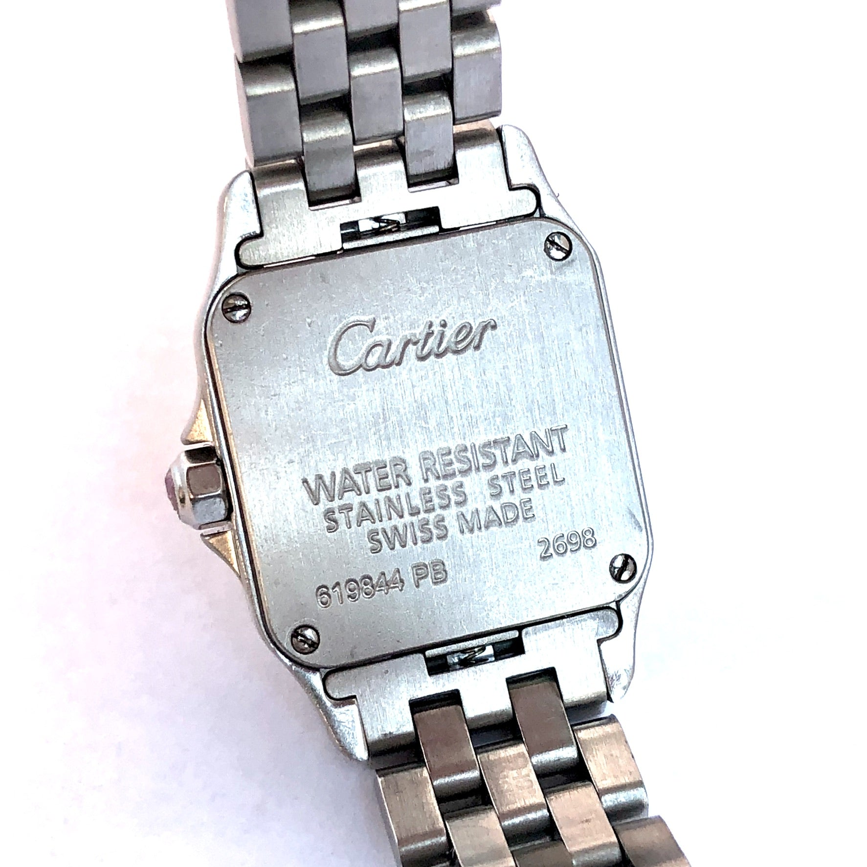 Cartier stainless steel water resistant swiss made clearance