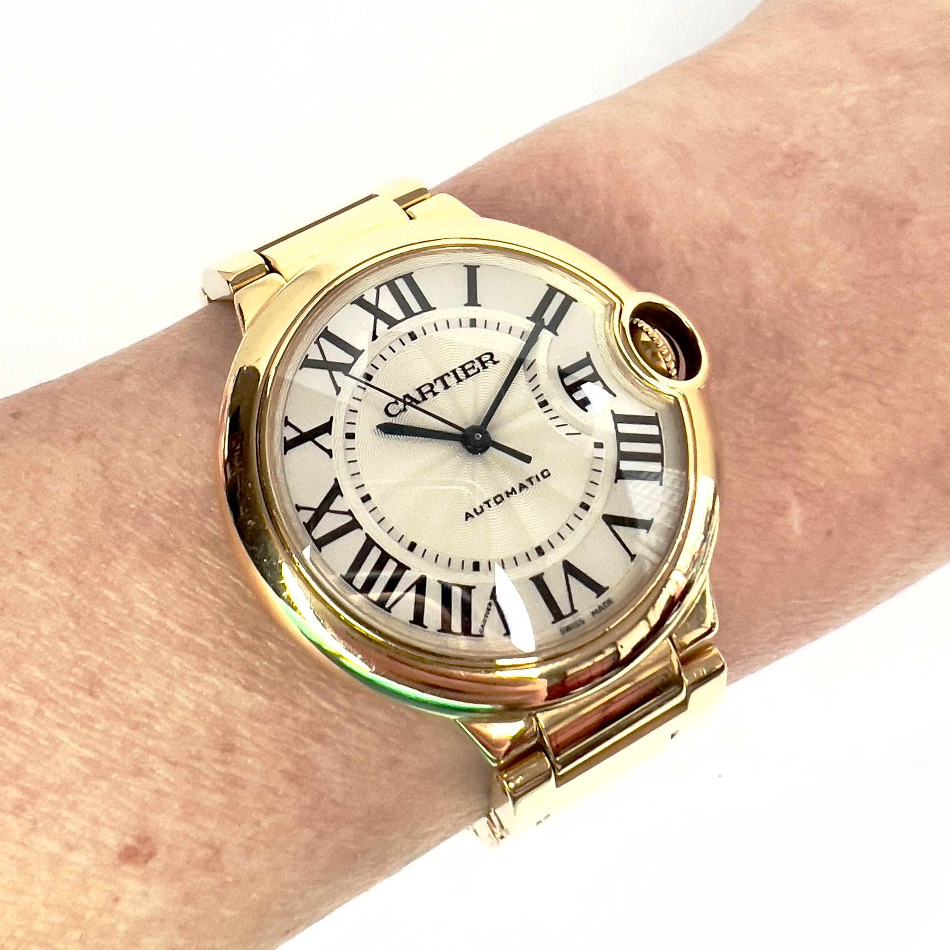 Yellow Gold Cartier Ballon Bleu Men's Watch Price CARTIER