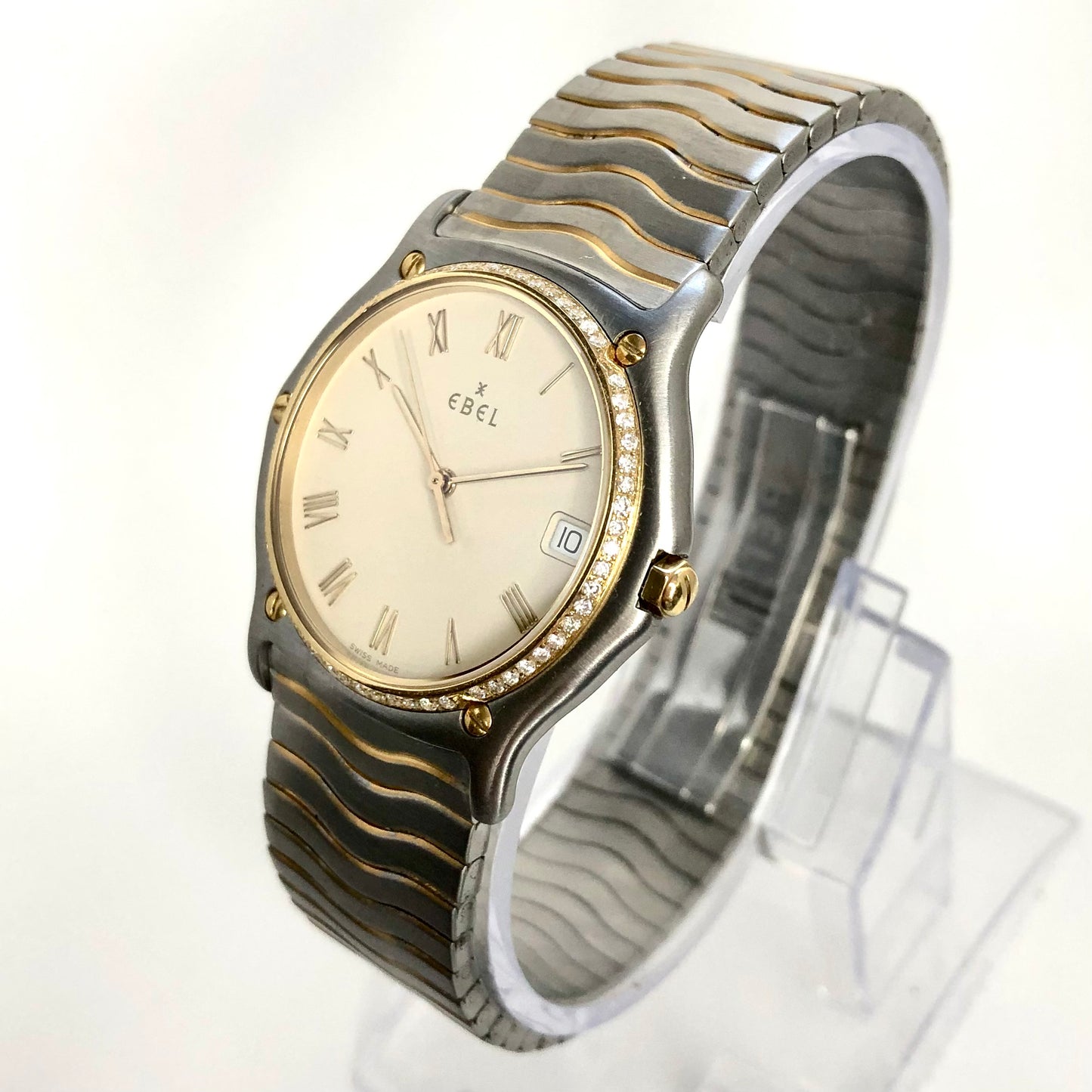 EBEL WAVE Quartz 35mm 2 Tone Diamond Watch