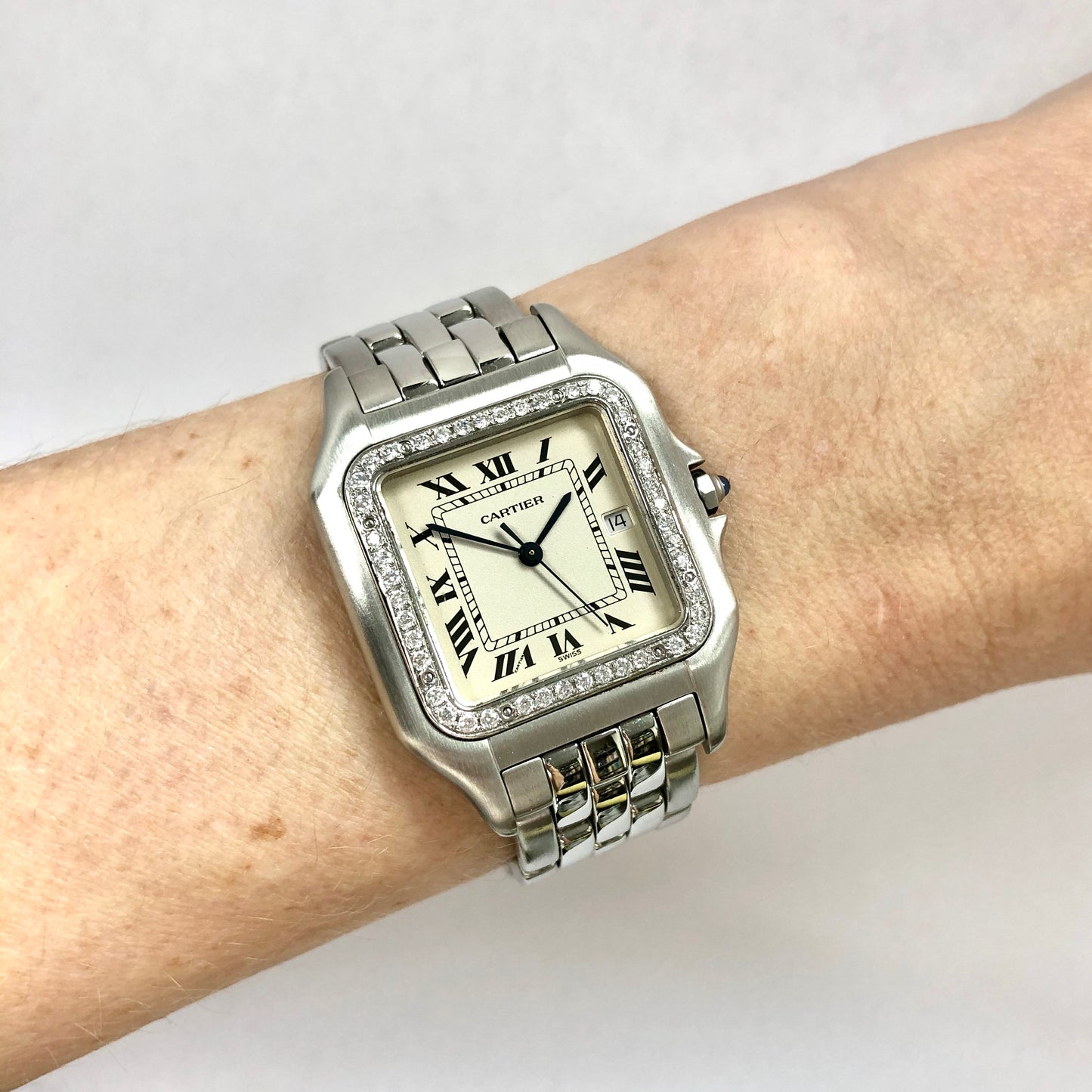 CARTIER PANTHÉRE 29mm Steel 0.55TCW Diamond Watch