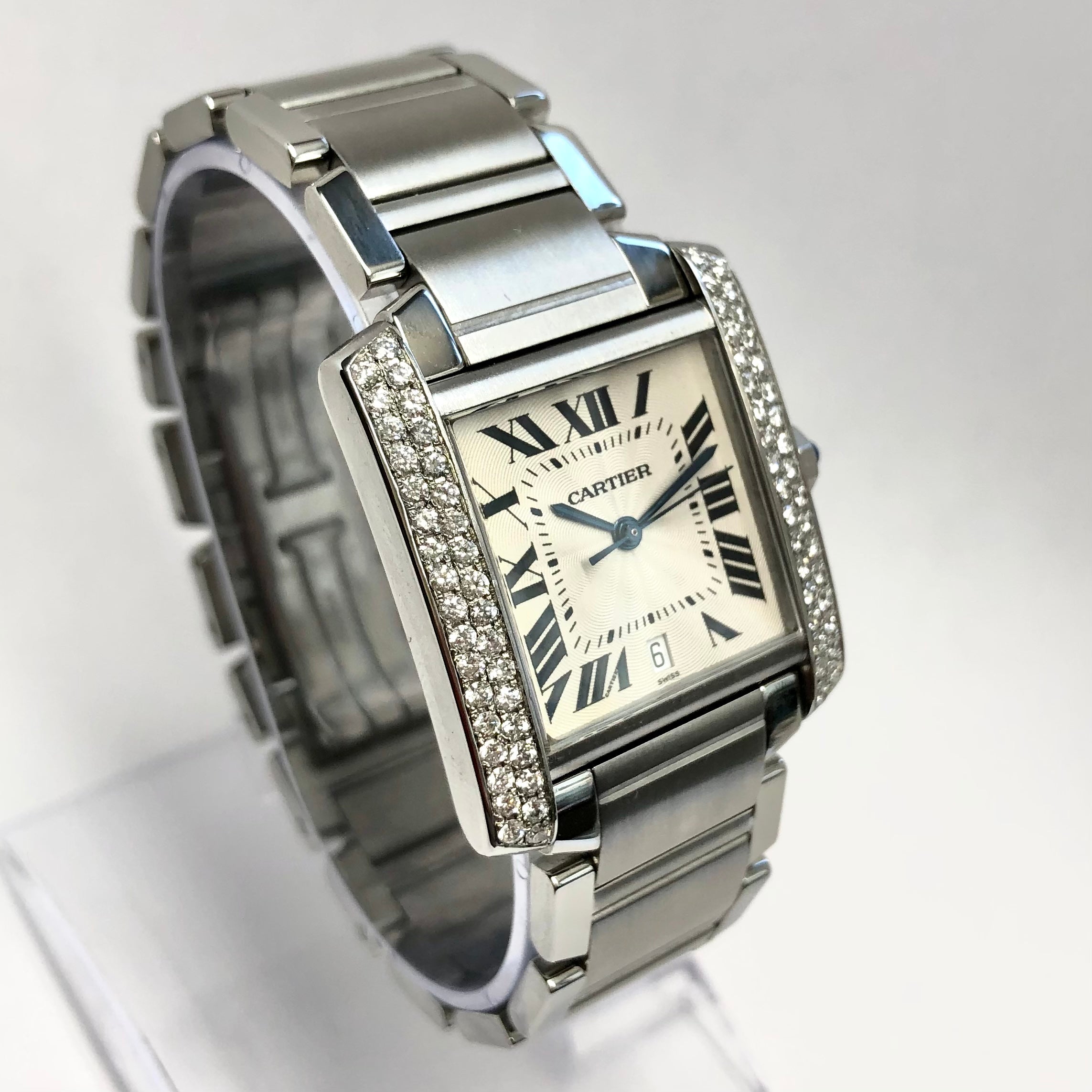 Cartier tank francaise online steel