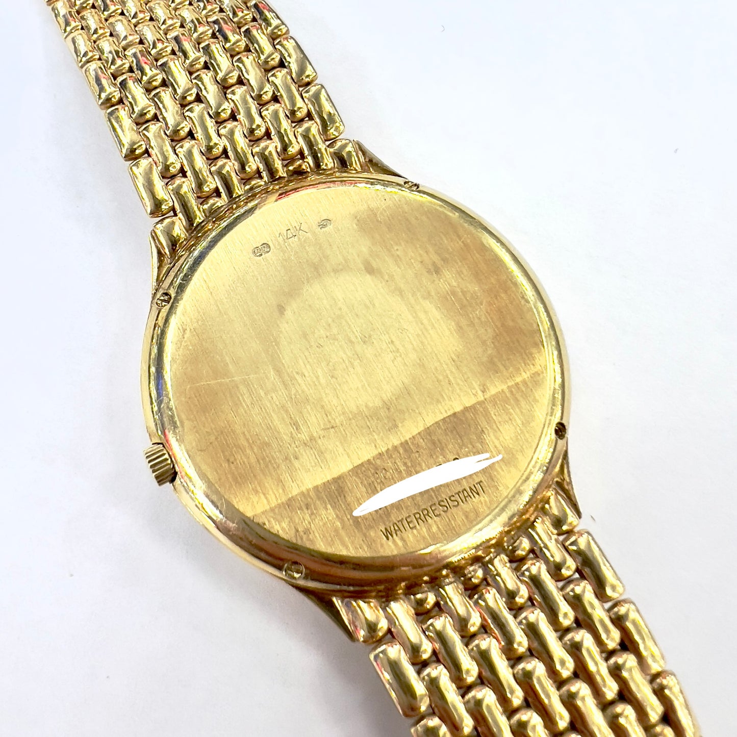 CONCORD Quartz 34mm 14K Yellow Gold Moon Phase Watch