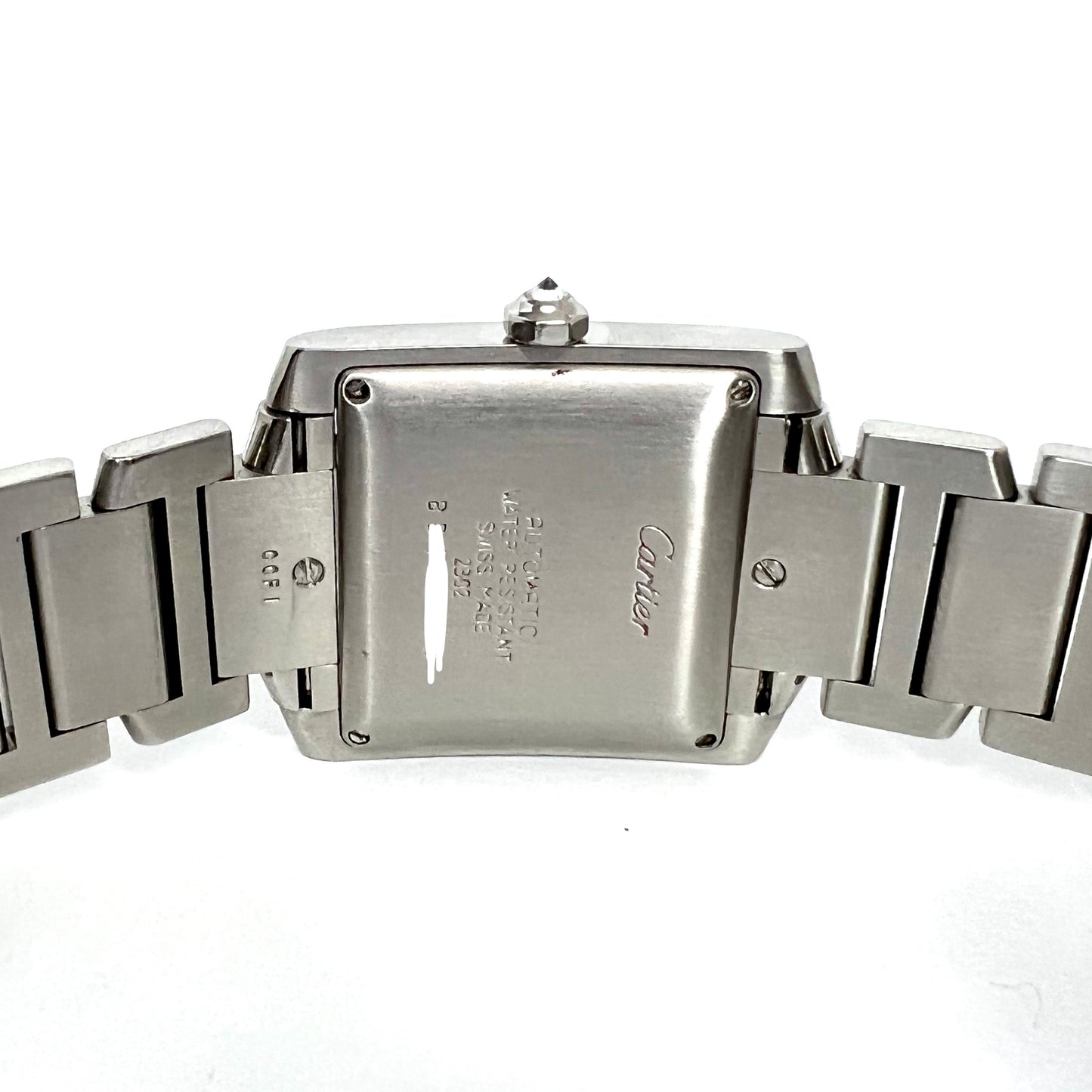 CARTIER TANK FRANCAISE Automatic 28mm Steel ~3.85TCW DIAMOND Watch