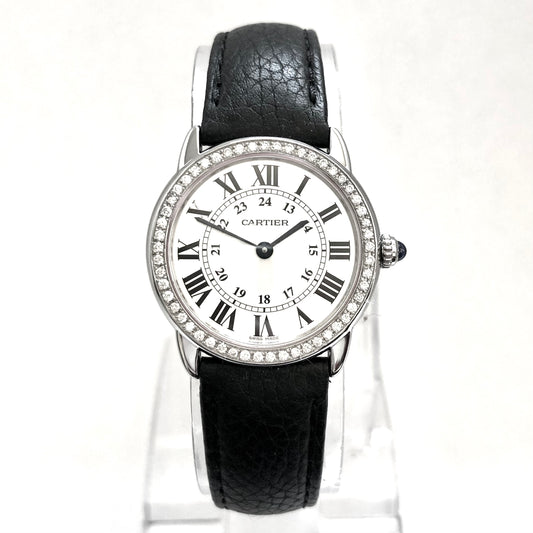 CARTIER RONDE SOLO 29mm Quartz Steel 0.43TCW DIAMOND Watch