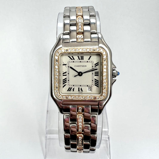 CARTIER PANTHERE Quartz 27mm 1 Row Gold 0.78TCW Diamond Watch