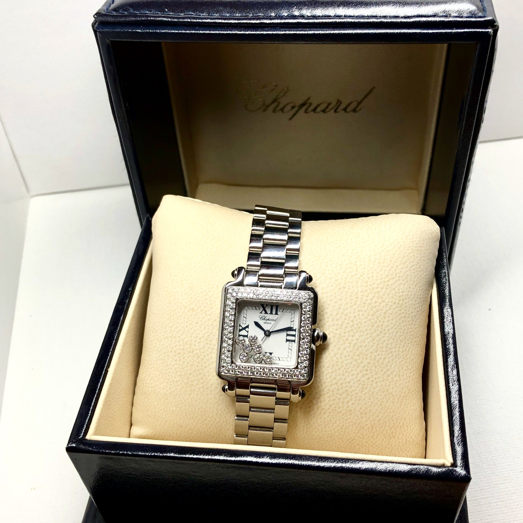 CHOPARD HAPPY SPORT Steel 27mm 7 Floating DIAMONDS 2.5TCW Diamond